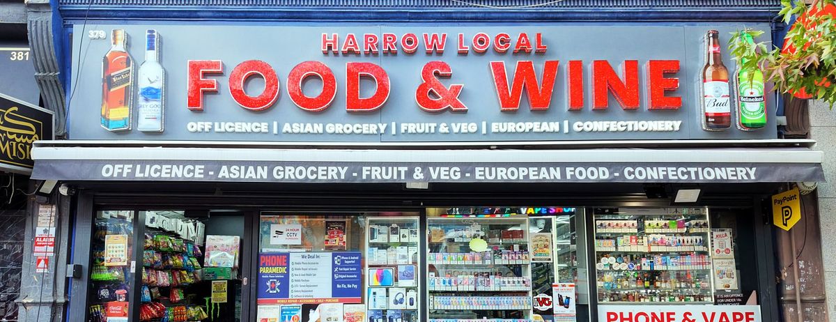 Harrow Local Food & Wine: a real sign made by Select Print
