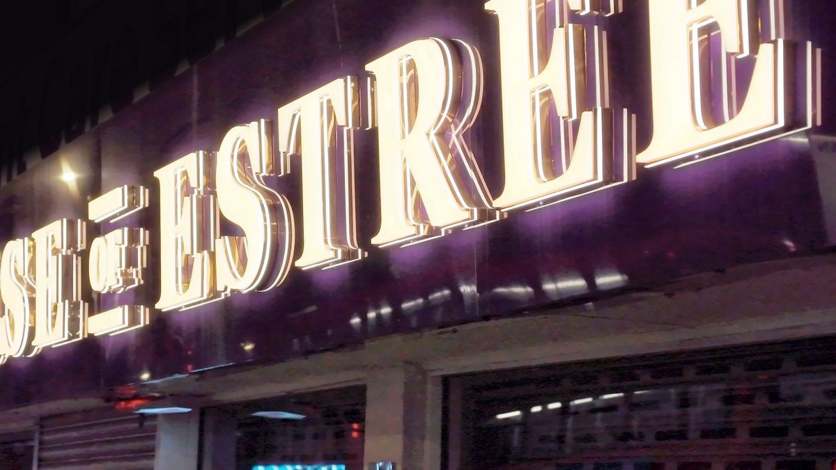 House of Estree illuminated built-up letters