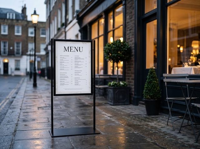 Menu and poster stand