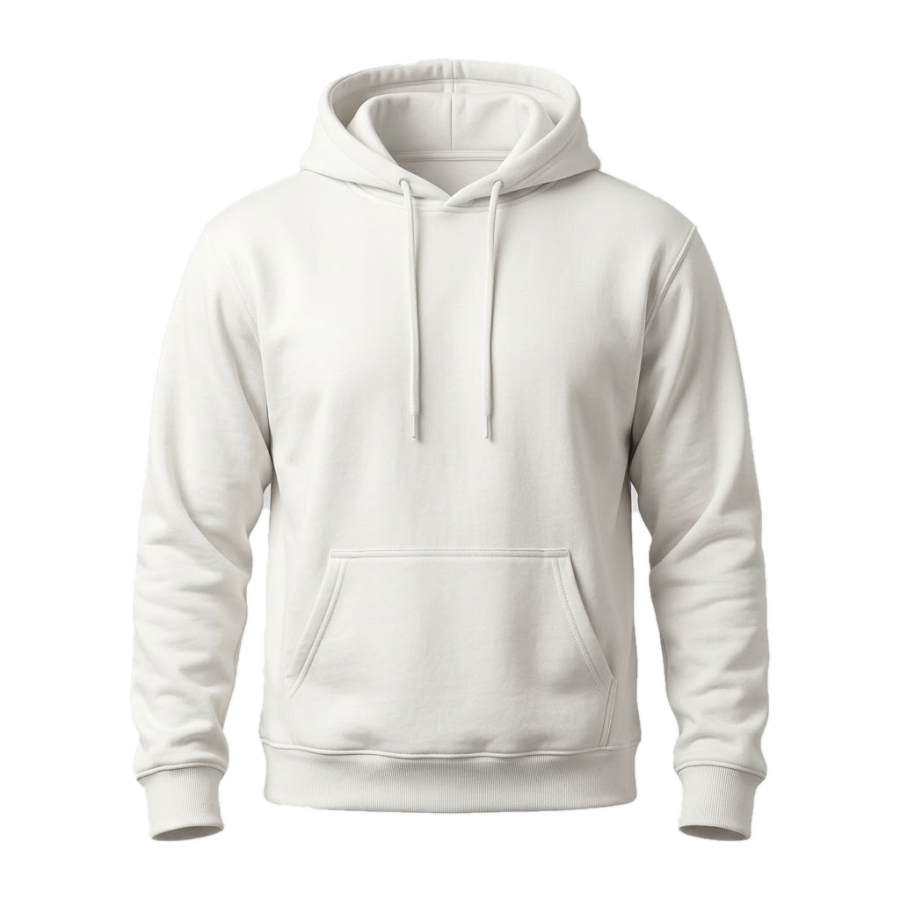 White hoodie ready for your logo